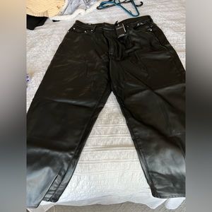 H&M divided faux leather pants
